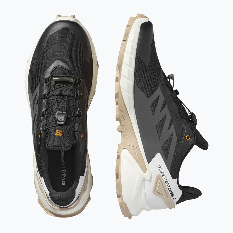 Кросівки для бігу чоловічі Salomon Supercross 4 black / vanilla ice / white pepper 6