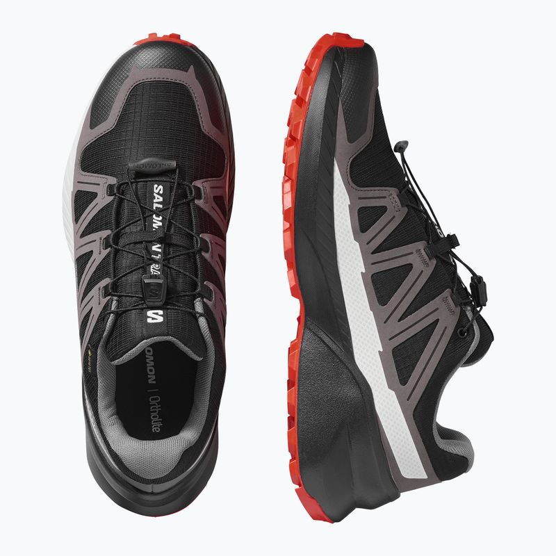 Кросівки для бігу чоловічі Salomon Speedcross Peak GTX black/castlerock/cherry tomato 8