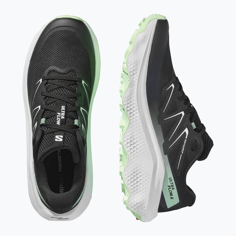 Кросівки для бігу чоловічі Salomon Ultra Flow 2 black/white/patina green 13