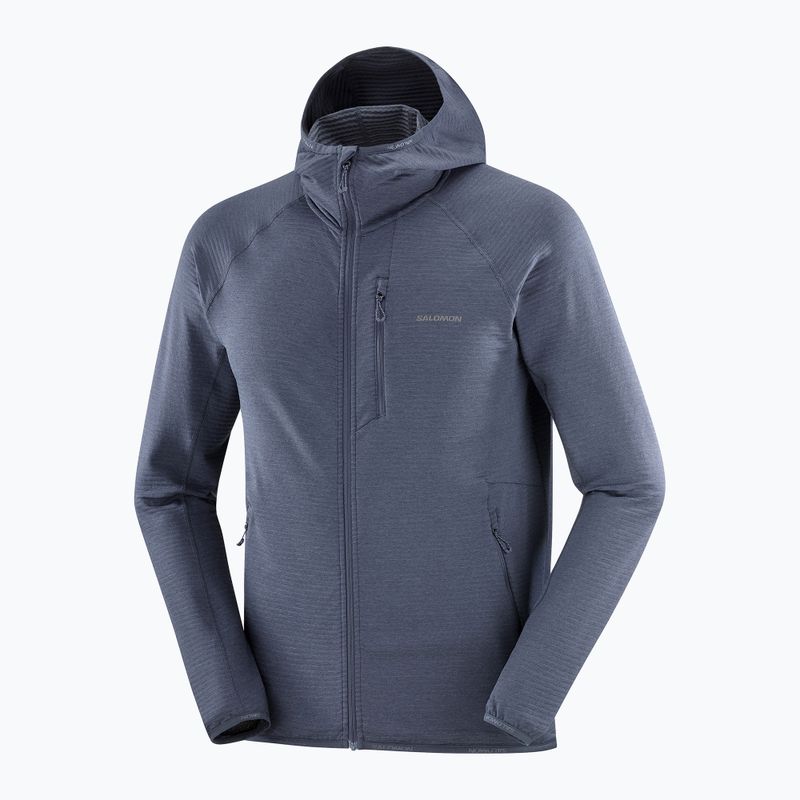 Кофта трекінгова чоловіча Salomon Essential Lightwarm Hoodie blue nights 7