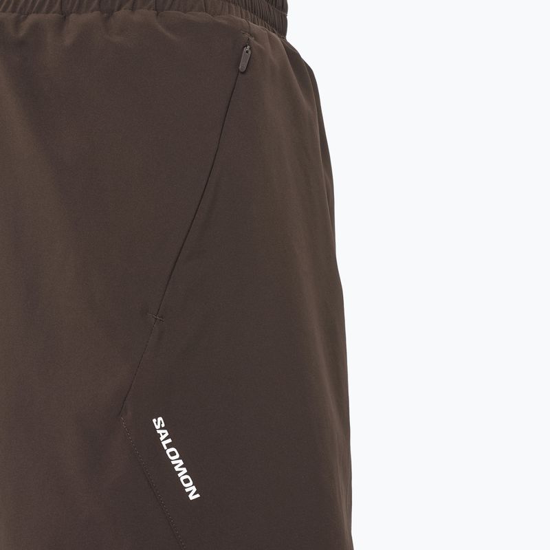 Чоловічі бігові шорти Salomon Shakeout C 2IN1 7" coffee bean 3