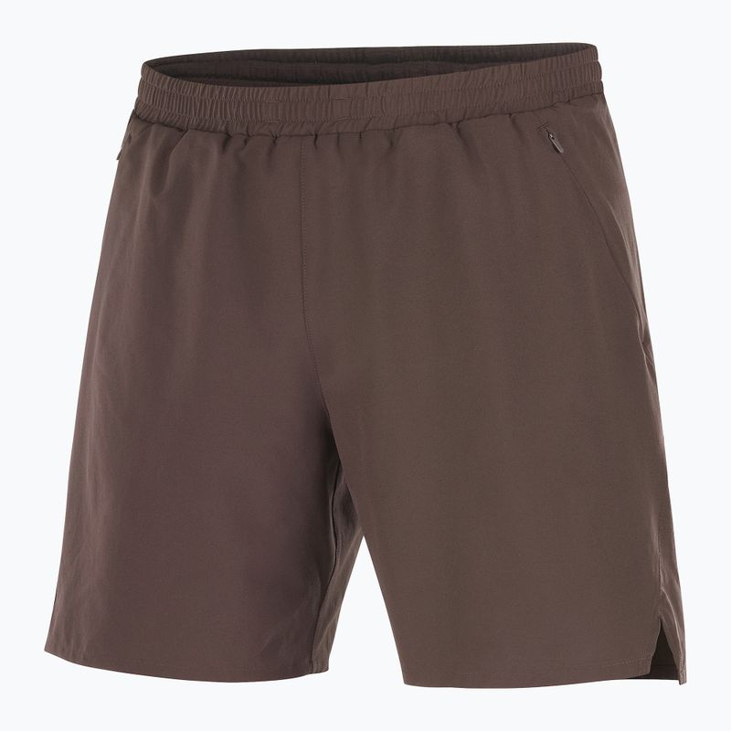 Чоловічі бігові шорти Salomon Shakeout C 2IN1 7" coffee bean 4