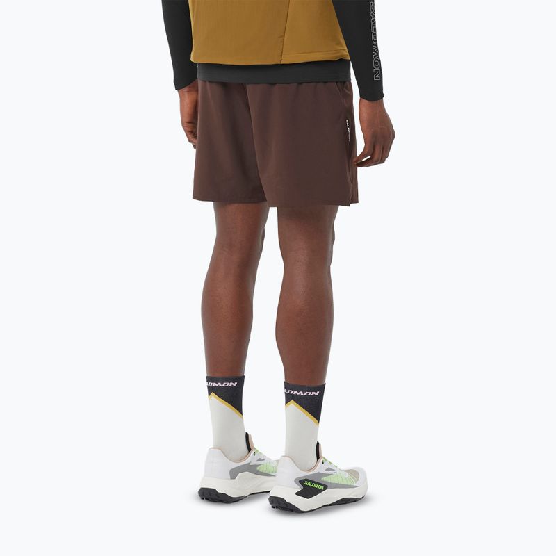 Шорти для бігу чоловічі Salomon Shakeout C 2IN1 7" coffee bean 5