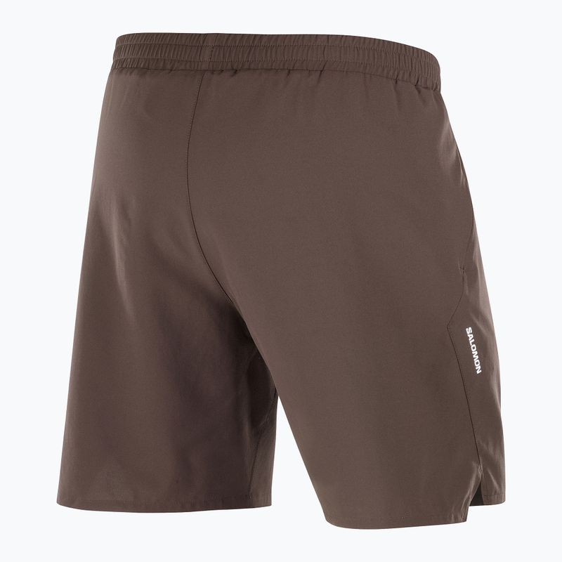Чоловічі бігові шорти Salomon Shakeout C 2IN1 7" coffee bean 6