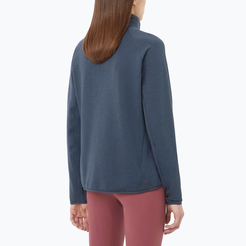 Кофта трекінгова жіноча Salomon Essential Lightwarm Half Zip blue night 2