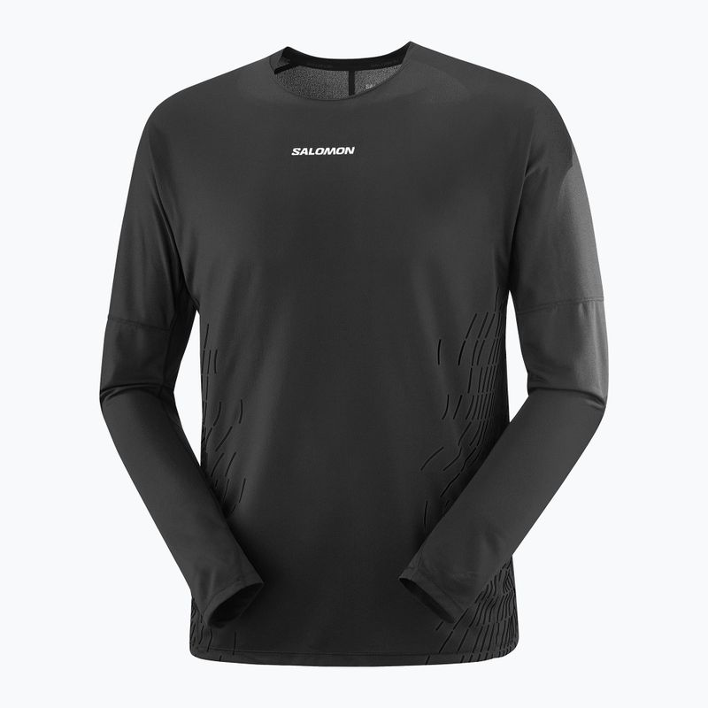 Лонгслів для бігу чоловічий Salomon Sense Aero GFX deep black 3