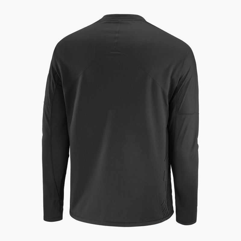 Лонгслів для бігу чоловічий Salomon Sense Aero GFX deep black 4