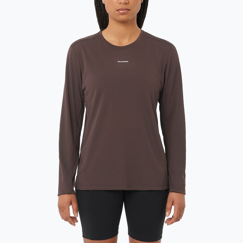 Лонгслів жіночий Salomon Shakeout Core coffe bean