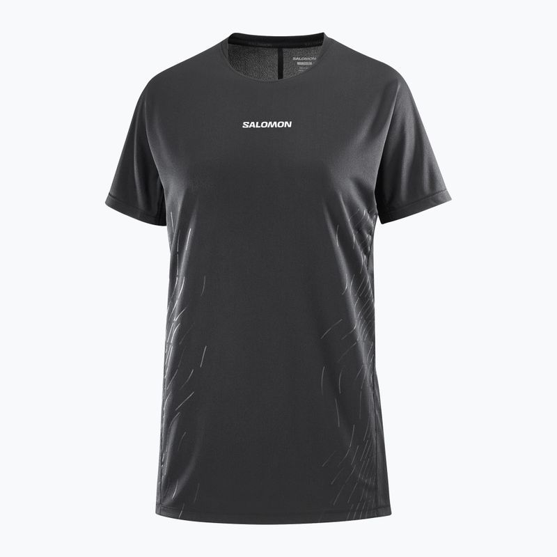Футболка для бігу жіноча Salomon Sense Aero SS Tee GFX deep black 3