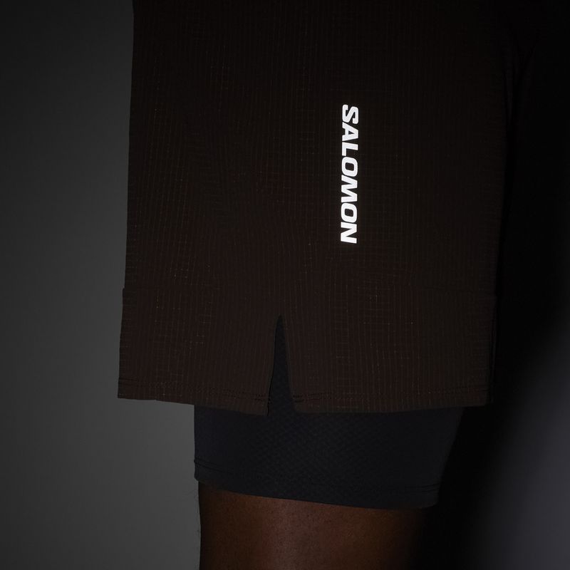 Шорти для бігу чоловічі Salomon Sense 2IN1 coffee bean 5