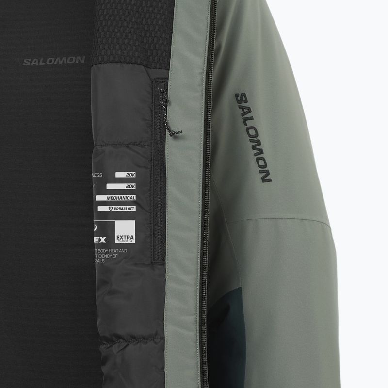 Куртка лижна чоловіча Salomon Brilliant 2.0 sedona sage/green 8