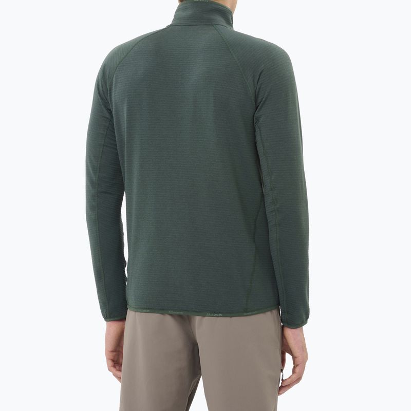 Кофта трекінгова чоловіча Salomon Essential Lighwarm Full Zip green gables 2