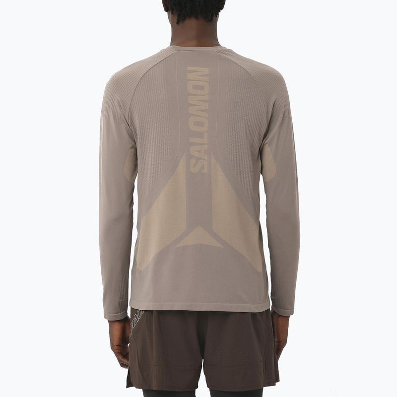 Лонгслів для бігу чоловічий Salomon Sense Aero Seamless Tee iron 2