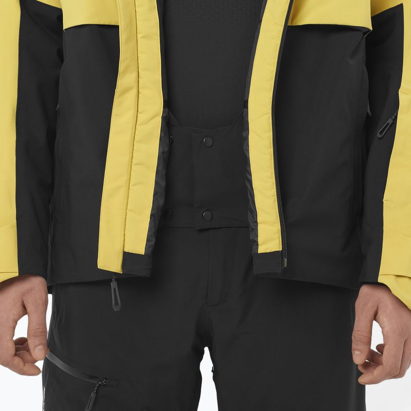 Куртка лижна чоловіча Salomon Brilliant 2.0 cress green/deep black 5