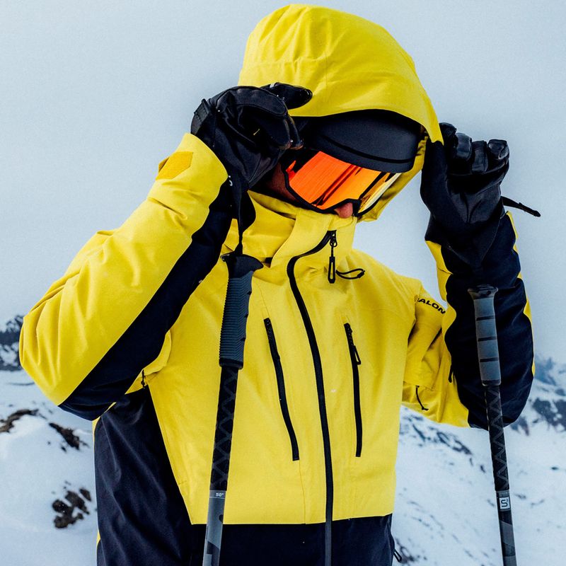 Куртка лижна чоловіча Salomon Brilliant 2.0 cress green/deep black 12