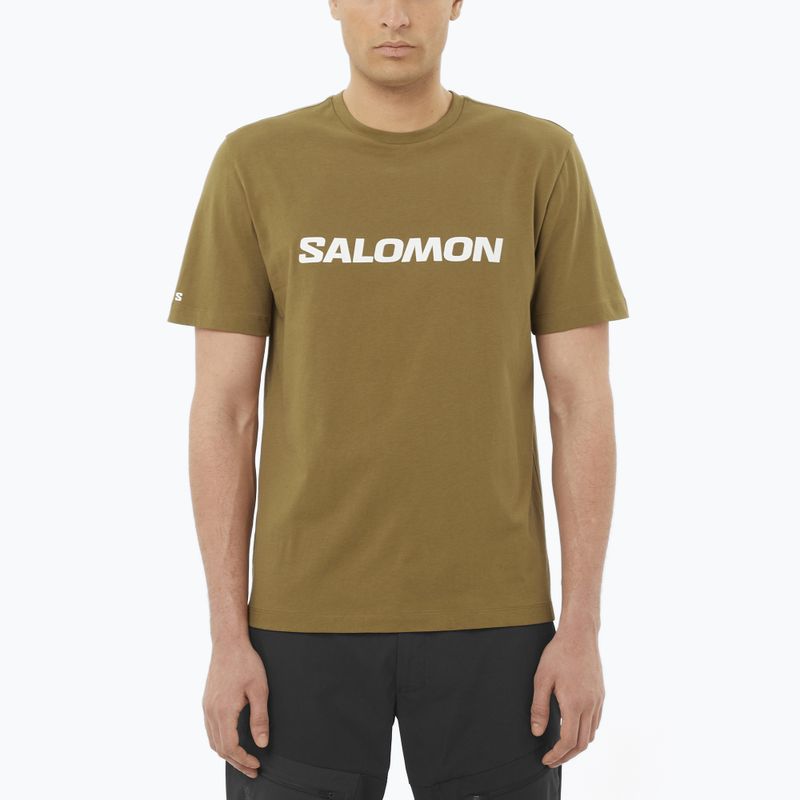 Футболка чоловіча Salomon Logo brilliant olive