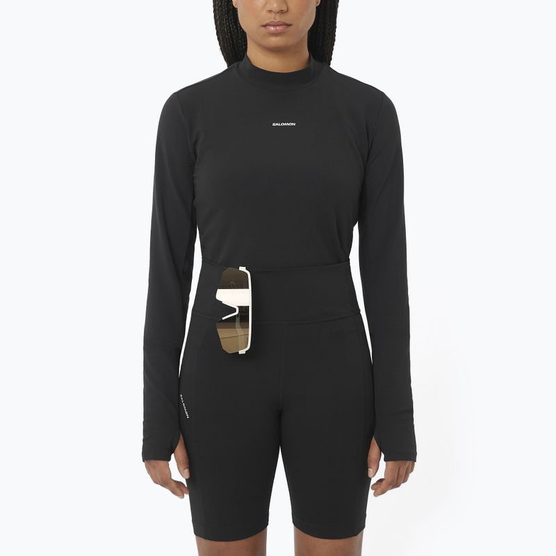 Лонгслів для бігу жіночий Salomon Bliss deep black