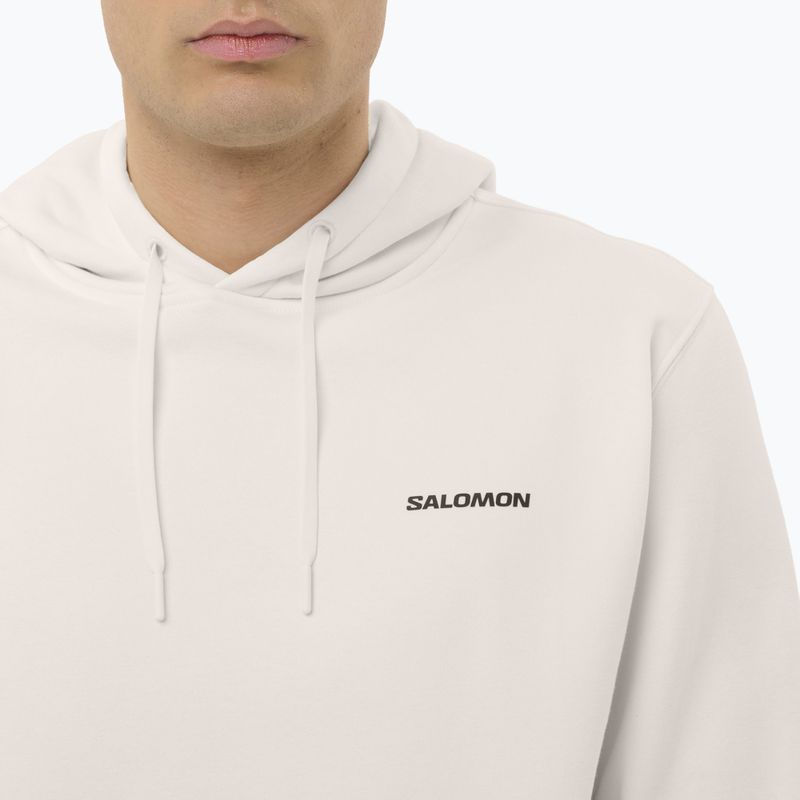 Кофта чоловіча Salomon Chest Logo Hoodie whisper white 3