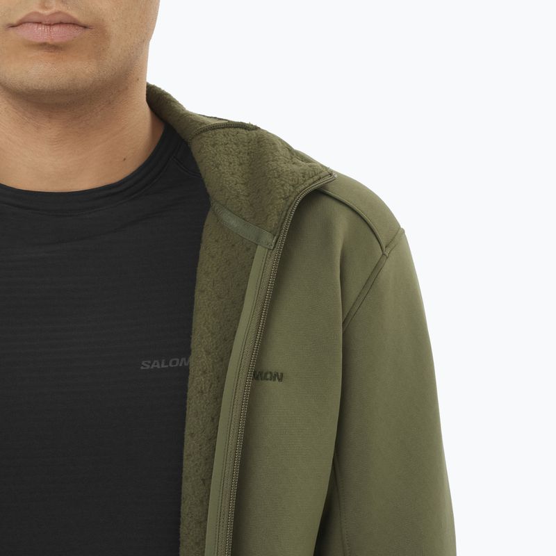 Кофта чоловіча Salomon Outline Warm Fleece Full Zip grape leaf 3