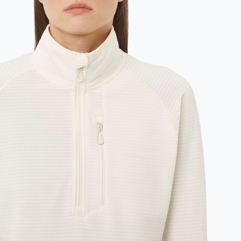 Кофта трекінгова жіноча Salomon Essential Lightwarm Half Zip whisper white 3