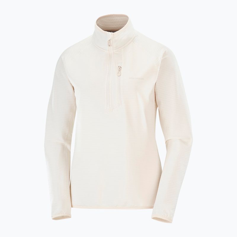 Кофта трекінгова жіноча Salomon Essential Lightwarm Half Zip whisper white 5