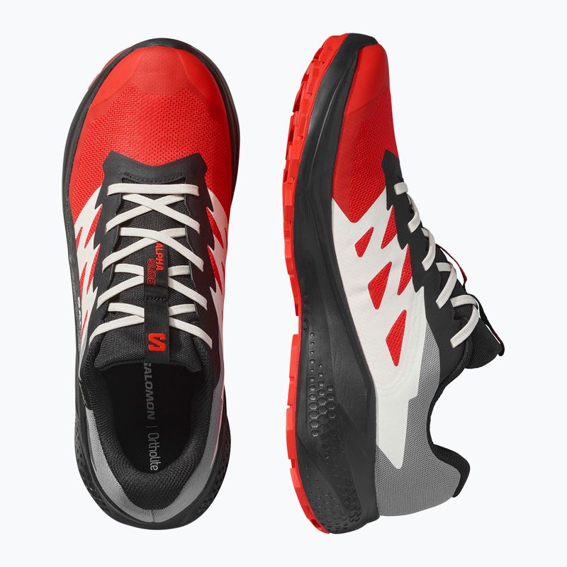 Кросівки для бігу чоловічі Salomon Alphaglide GTX flame scarlet/black/pewter 12