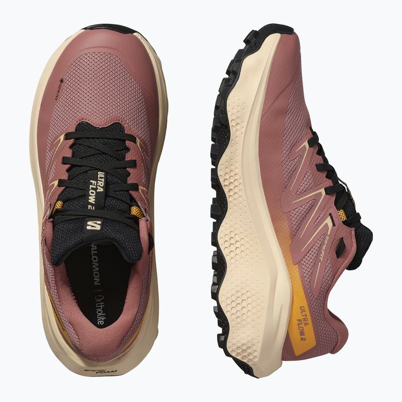 Кросівки для бігу жіночі Salomon Ultra Flow 2 GTX burlwood/tender peach/warm apricot 8