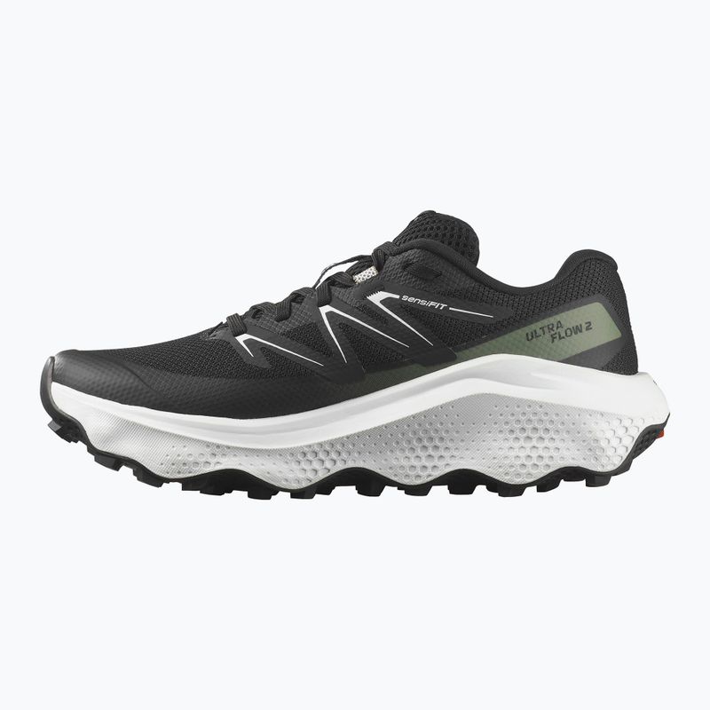 Кросівки для бігу жіночі Salomon Ultra Flow 2 black/white/agave green 10