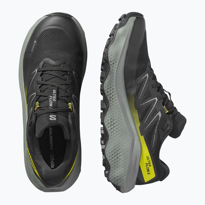 Кросівки для бігу чоловічі Salomon Ultra Flow 2 GTX black/sedona sage/incaberry 12