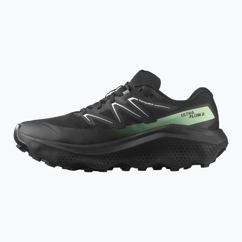 Кросівки для бігу чоловічі Salomon Ultra Flow 2 GTX black/black/patina green 9
