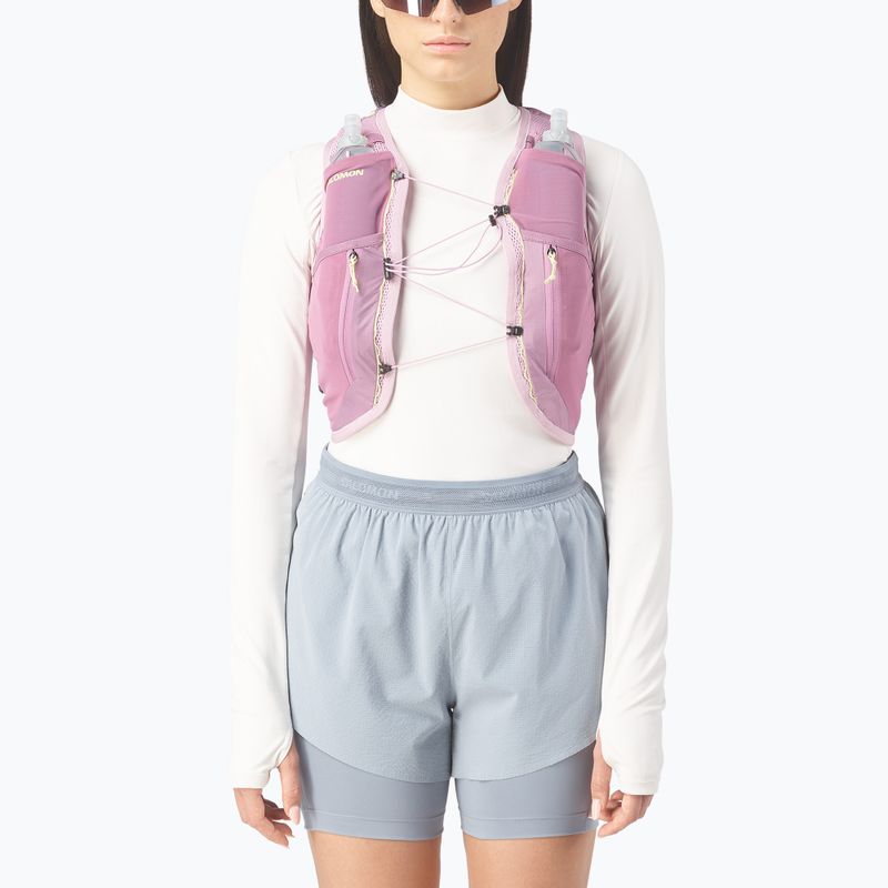 Жилет для бігу жіноча Salomon Active Skin 12 Set dawn pink/dusky 3