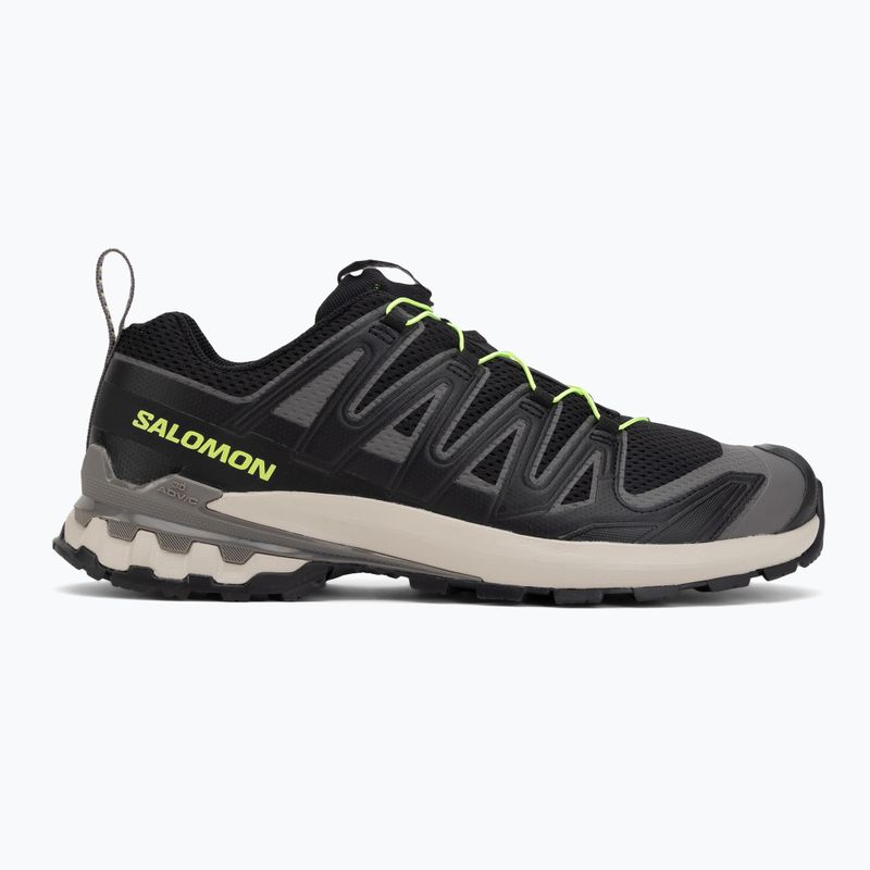 Кросівки для бігу чоловічі Salomon XA Pro 3D V9 black/dark gull gray/acid lime 2