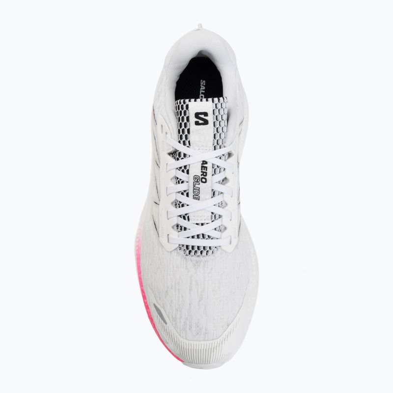 Кросівки для бігу чоловічі Salomon Aero Glide 4 white/white/black 5