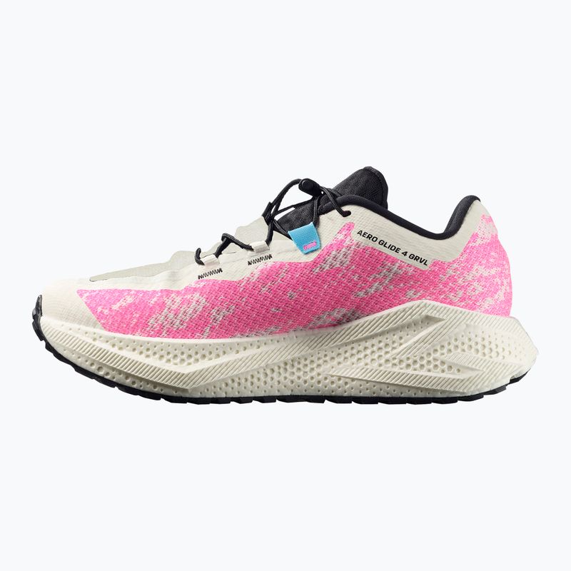 Кросівки для бігу чоловічі Salomon Aero Glide 4 GRVL vanilla ice/knockout pink/black 3