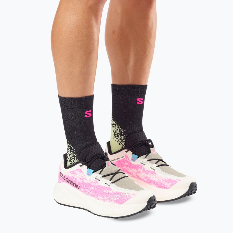 Кросівки для бігу чоловічі Salomon Aero Glide 4 GRVL vanilla ice/knockout pink/black 12