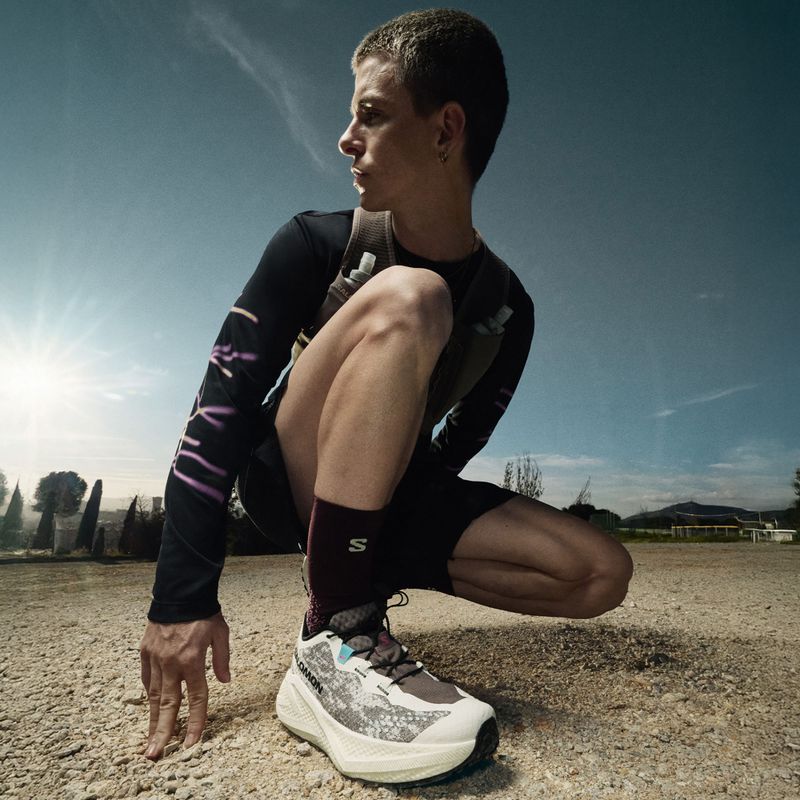 Кросівки для бігу чоловічі Salomon Aero Glide 4 GRVL vanilla ice/black/iron 7