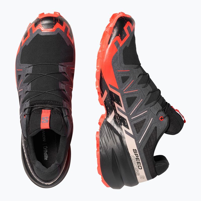 Кросівки для бігу чоловічі Salomon Speedcross 6 GTX black/fiery red 4