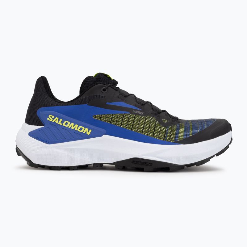 Кросівки для бігу чоловічі Salomon Genesis black/acid lime/bluing 2