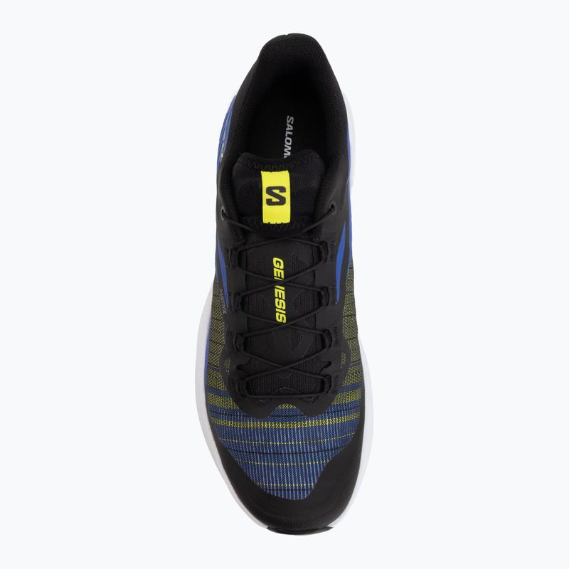 Чоловічі бігові кросівки Salomon Genesis black/acid lime/bluing 5