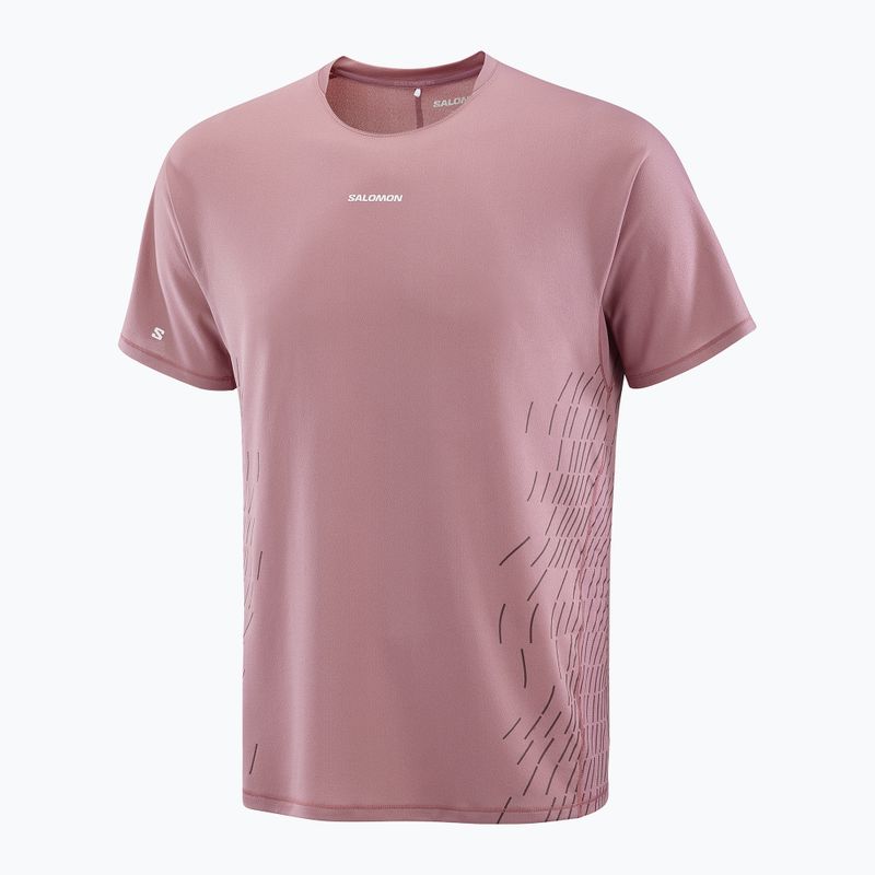 Футболка для бігу чоловіча Salomon Sense Aero SS Tee GFX dusky orchid 4
