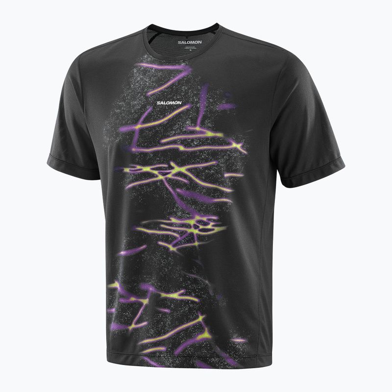 Футболка для бігу чоловіча Salomon Shakeout Core GFX deep black 3