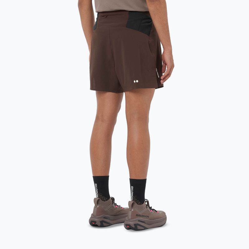 Шорти для бігу чоловічі Salomon Sense Aero Stow 5" coffee bean 3