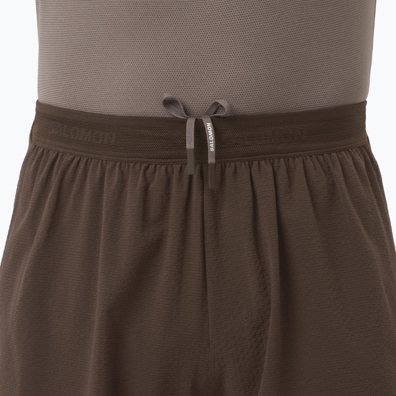 Шорти для бігу чоловічі Salomon Sense Aero Stow 5" coffee bean 4
