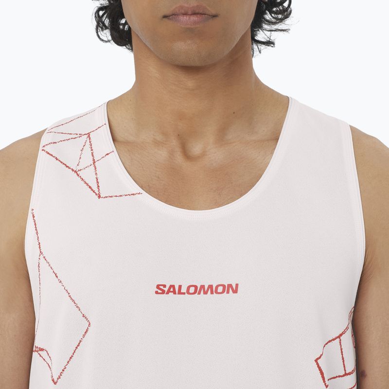 Футболка для бігу чоловіча Salomon S/Lab Speed Tee lilac ash/fiery red 3