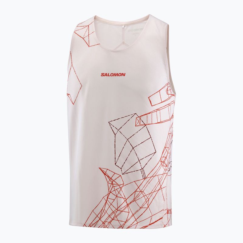 Футболка для бігу чоловіча Salomon S/Lab Speed Tee lilac ash/fiery red 4