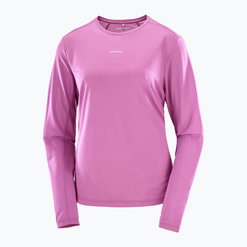 Лонгслів для бігу жіночий Salomon Shakeout Core iris orchid 3