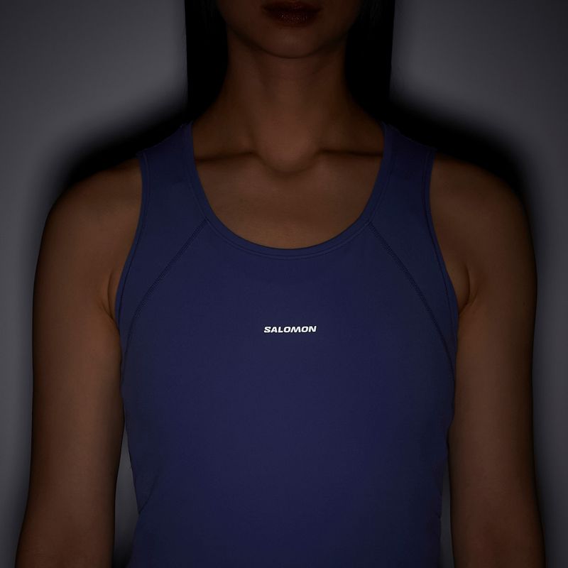 Футболка для бігу жіноча Salomon SHAKEout Bliss Tanklette marlin 5