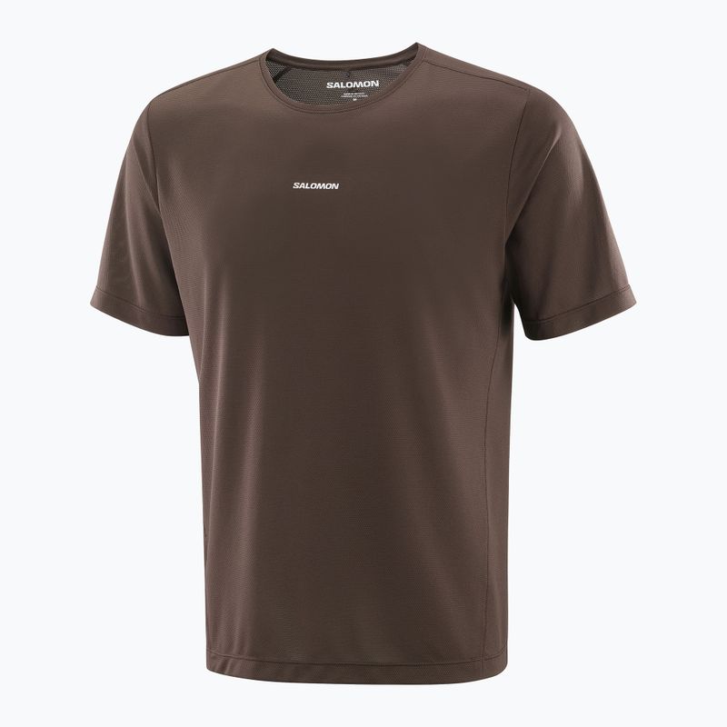 Футболка для бігу чоловіча Salomon Shakeout Core cofee bean 3