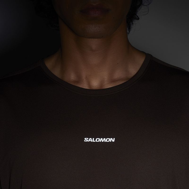 Футболка для бігу чоловіча Salomon Shakeout Core cofee bean 4