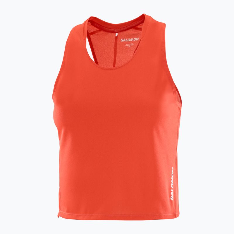 Жіноча бігова футболка Salomon Sense Aero Short Tank fiery red 4
